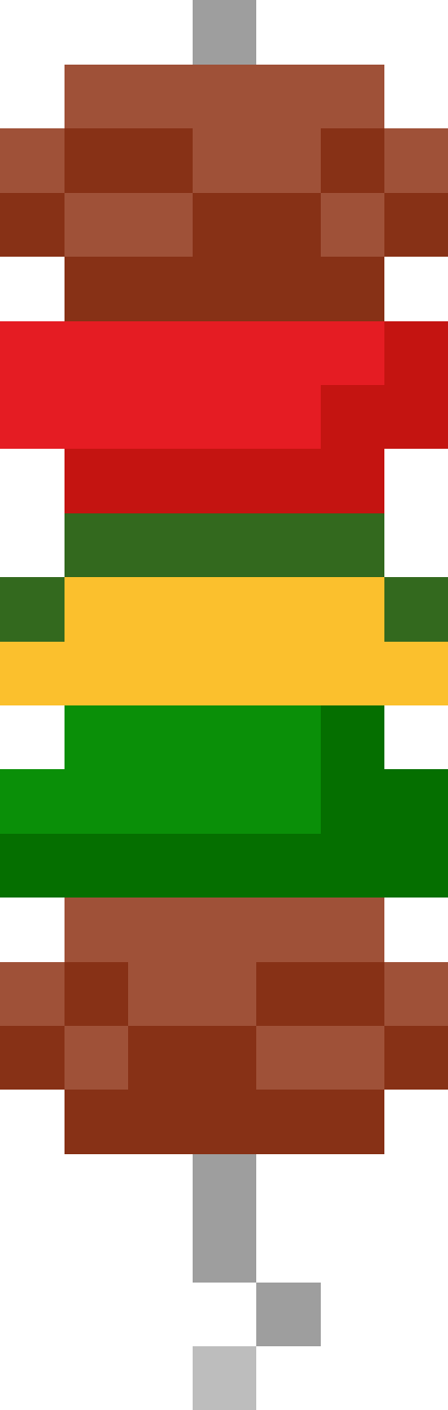 BBQの串焼き（パプリカ/かぼちゃ/ピーマン）