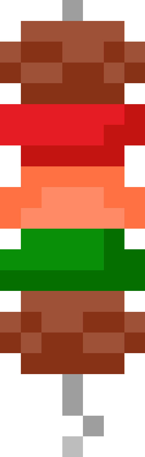 BBQの串焼き（パプリカ/ニンジン/ピーマン）