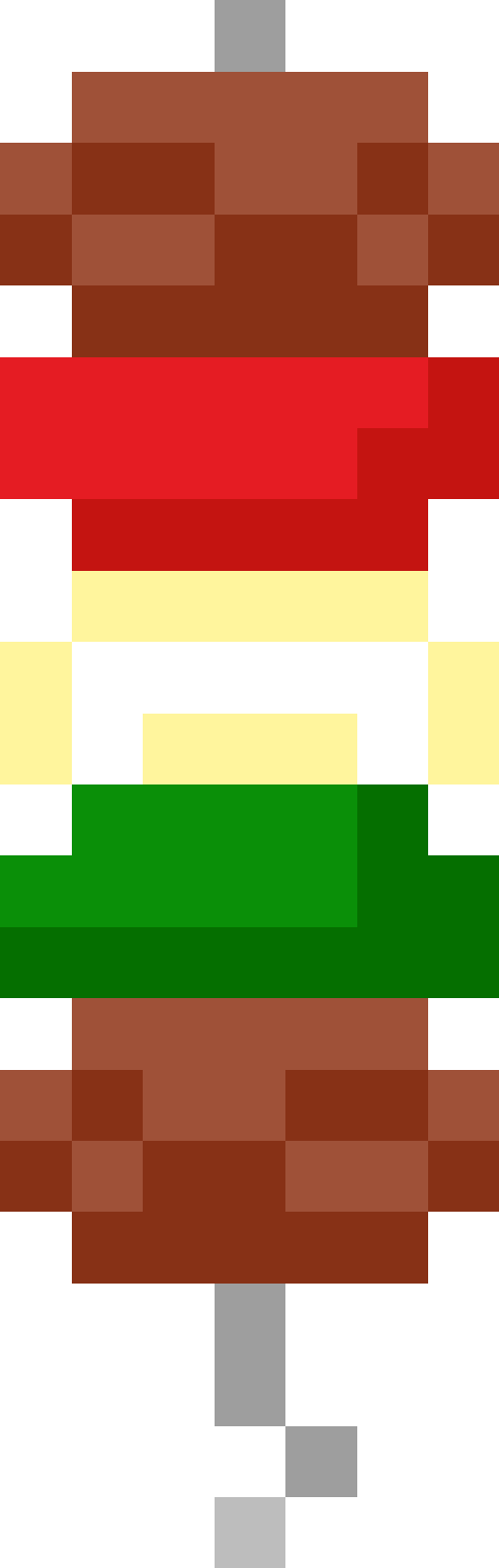 BBQの串焼き（パプリカ/玉ねぎ/ピーマン）