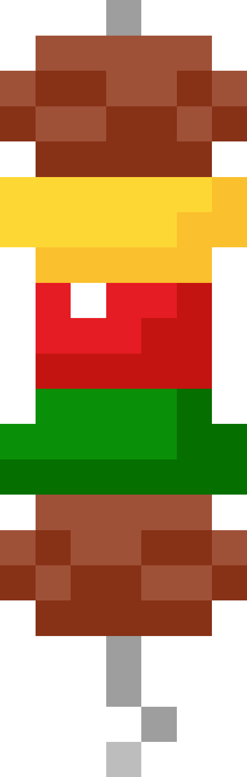 BBQの串焼き（パプリカ/トマト/ピーマン）