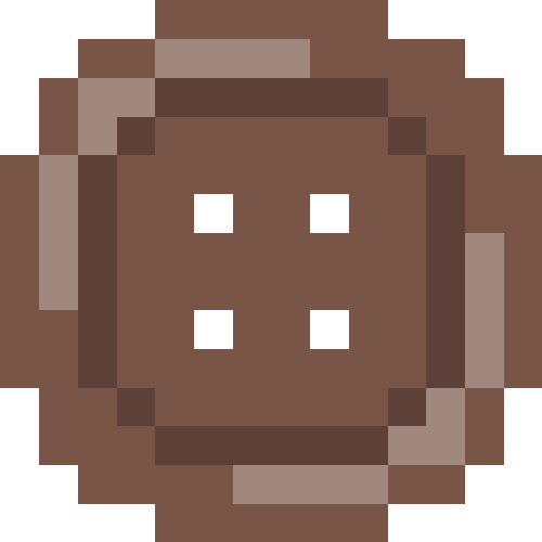 ボタン【ブラウン】