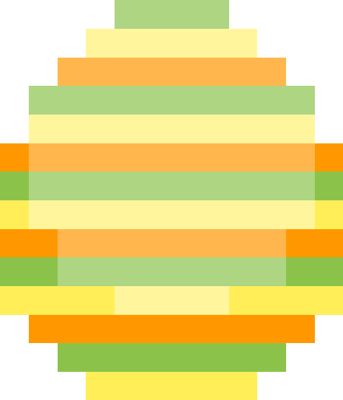 イースターエッグ02【グリーン/オレンジ】