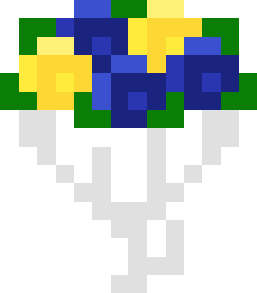 花束（バラ）【ブルー/イエロー】