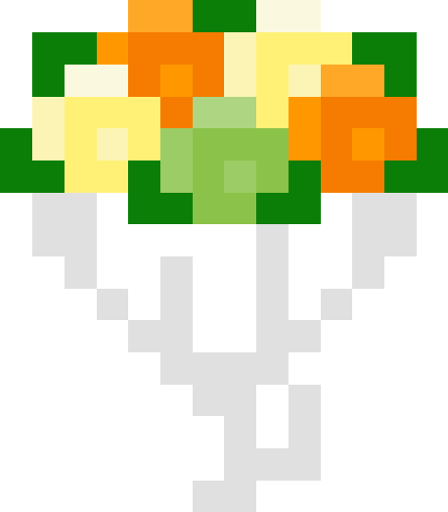 花束（バラ）【オレンジ/ホワイト/グリーン】