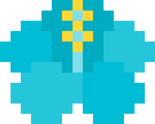 ハイビスカス01【ブルー】