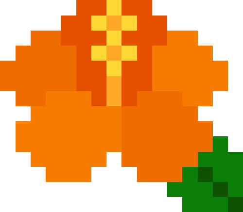 ハイビスカス02【オレンジ】