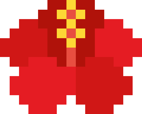 ハイビスカス01【レッド】