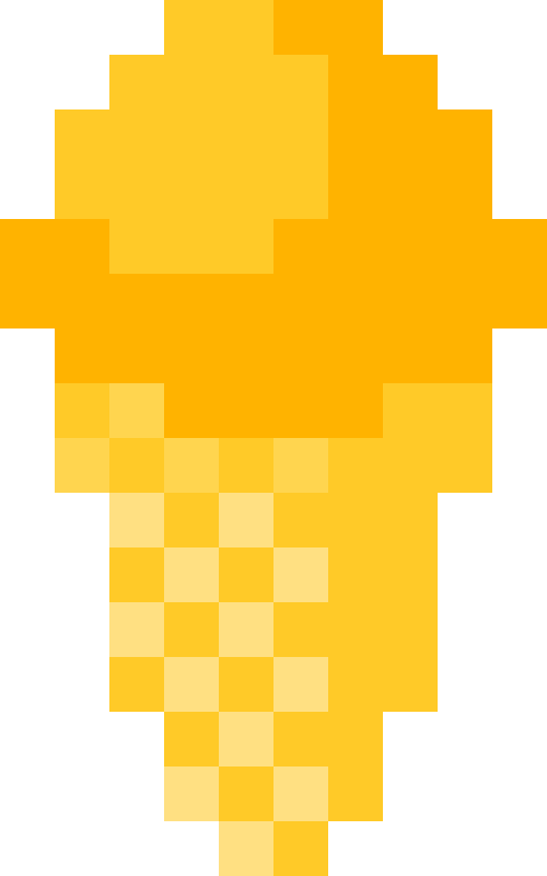 アイスクリーム（コーン/オレンジ）