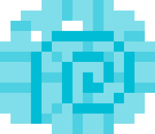 貝殻（巻貝）01【ブルー】