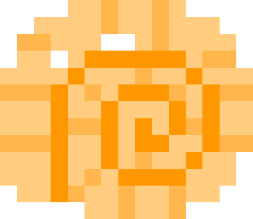 貝殻（巻貝）01【オレンジ】