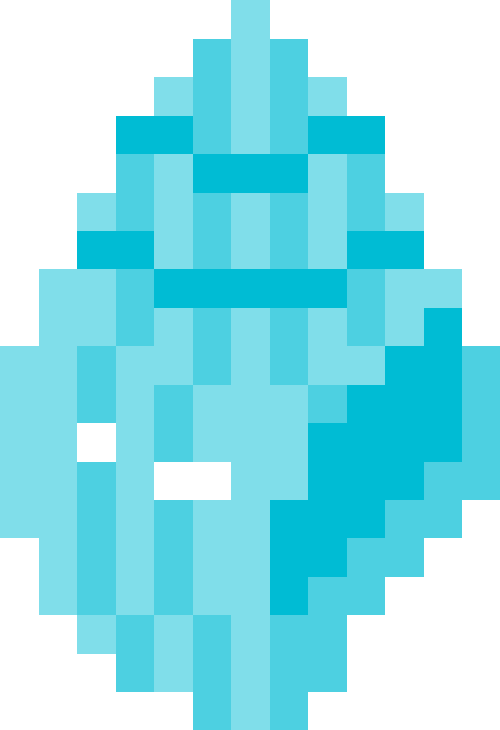 貝殻（巻貝）02【ブルー】