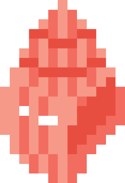 貝殻（巻貝）02【レッド】