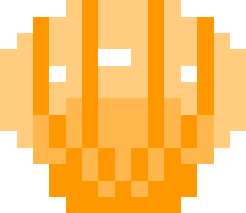 貝殻（二枚貝）【オレンジ】