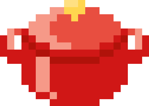 ホーロー鍋（両手/蓋あり）【レッド】