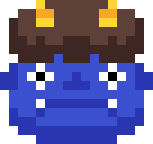 鬼（ツノ2本）【ブルー】