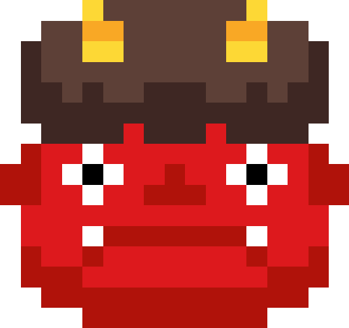 鬼（ツノ2本）【レッド】