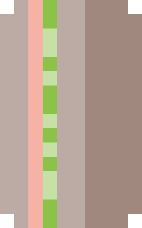 サンドイッチ（ハム/レタス/ライ麦パン）【四角】