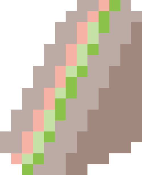 サンドイッチ（ハム/レタス/ライ麦パン）【三角】