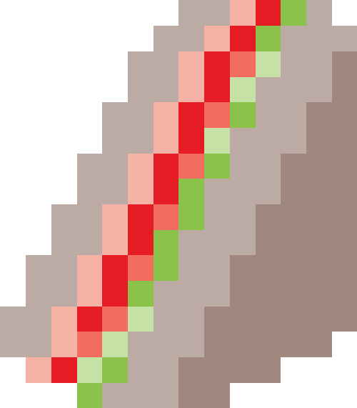 サンドイッチ（トマト/ハム/レタス/ライ麦パン）【三角】