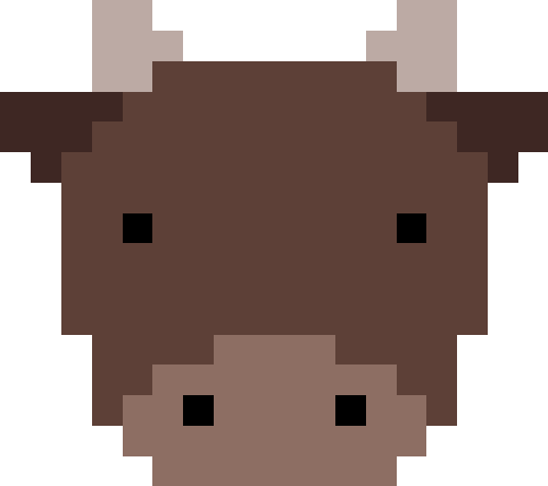 牛（ツノあり）【ブラウン】