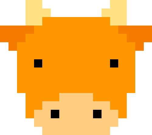 牛（ツノあり）【レッド】